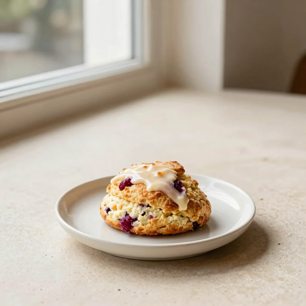 Raspberry Cream Scone